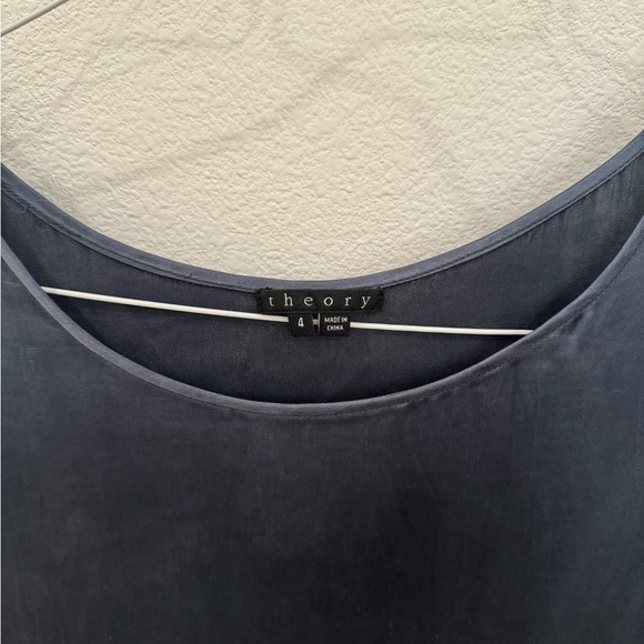 THEORY Silky Drop Waist Mini Shift Dress | Size 4 - Picture 6 of 7